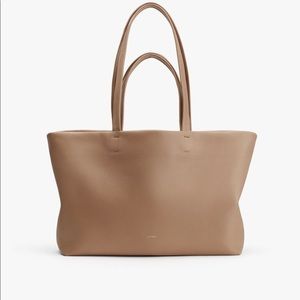 Cuyana New Small Easy Tote in Cappuccino Bag Purse Pebbled Italian Leather NWT